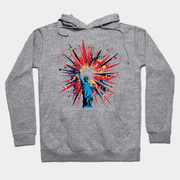 4th of July Fireworks Hoodie by Chromatic Fusion Studio